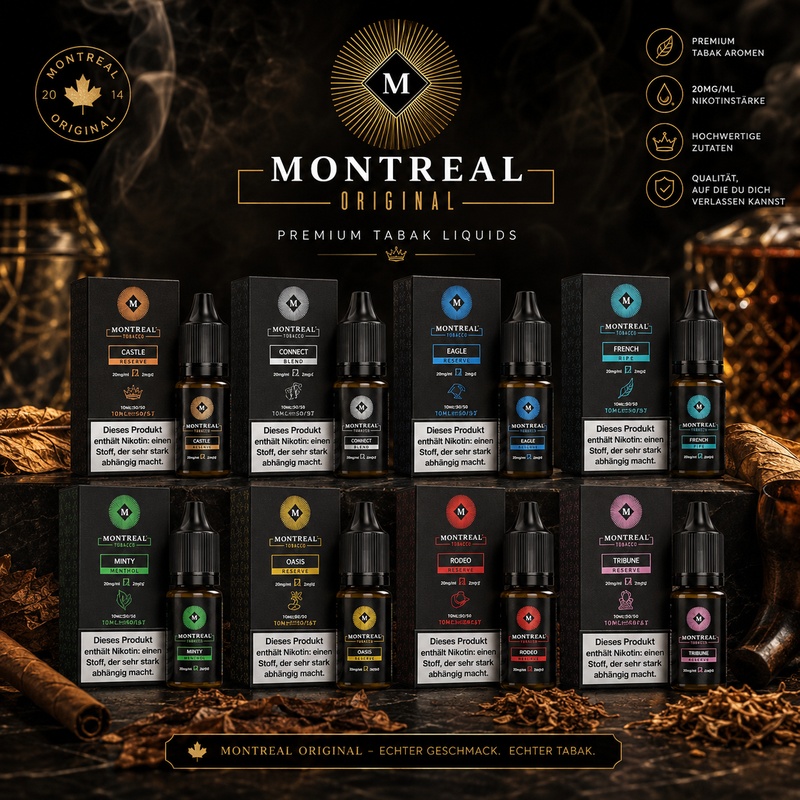 Montreal Tabak Liquids in Berlin – Montreal Original E-Liquids