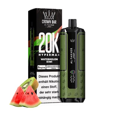 Aroma King Green Apple Einweg E-Zigarette in Berlin kaufen. Al Fakher Crown Bar Hypermax 20K Watermelon Kiwi – Einweg E-Zigarette im Vape Shop Berlin kaufen