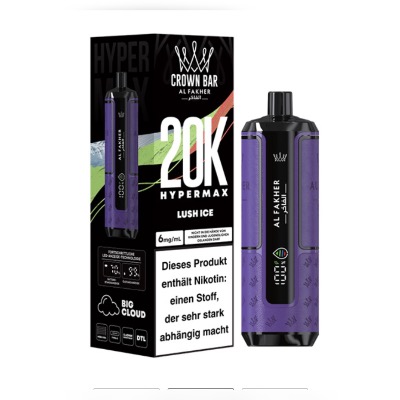 Aroma King Green Apple Einweg E-Zigarette in Berlin kaufen. Al Fakher Hypermax 20K Lush Ice – Wassermelone mit Frischekick im Vape Shop Berlin