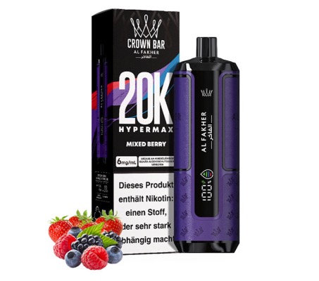 Aroma King Green Apple Einweg E-Zigarette in Berlin kaufen. Al Fakher Hypermax 20K Mixed Berry Einweg E-Zigarette im E-Zigarettenladen Charlottenburg – fruchtige Beerenmischung für intensiven Geschmack