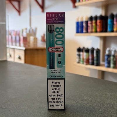 Blue Razz Lemonade Elfbar 800 – Einweg E-Zigarette mit 650mAh Akku, Nikotin-Liquid, im Dampferladen Berlin Wilmersdorf erhältlich