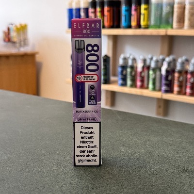 Elfbar 800 Blackberry Ice – Einweg E-Zigarette mit fruchtigem Brombeer-Eis-Geschmack, 800 Züge, 20 mg Nikotin, Einweg E-Zigaretten Shop Berlin, Dampferladen Wilmersdorf, E-Zigaretten kaufen Berlin
