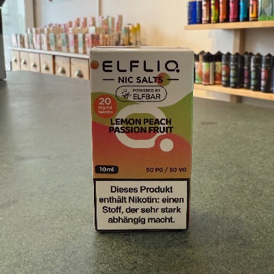 Elfbar Elfliq Lemon Peach Passionfruit Liquid – kaufen im Vape Shop Berlin Steglitz