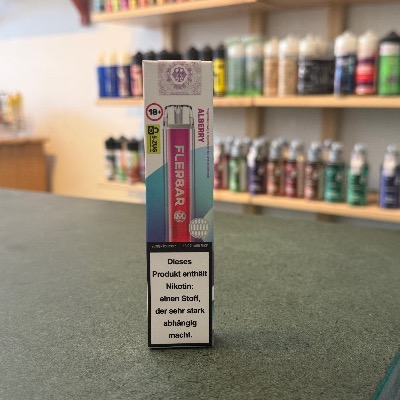 Aroma King Green Apple Einweg E-Zigarette in Berlin kaufen. FLER Bar Einweg E-Zigarette Alberry – 800 Züge, 20 mg Nikotin, erhältlich in Berlin