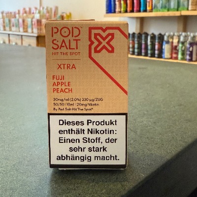 Pod Salt Xtra Fuji Apple Peach – süß-fruchtiges Nikotinsalz-Liquid im E-Zigaretten Shop Berlin kaufen