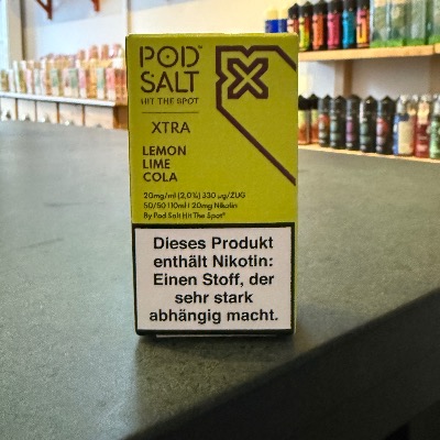 Pod Salt Xtra Lemon Lime Cola – prickelndes Liquid mit Zitrone, Limette & Cola im E-Zigaretten Shop Nähe Berlin