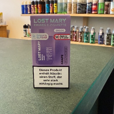 Elf Bar Lost Mary - Pink Lemonade Einweg E-Zigarette in Berlin kaufen. Lost Mary BM 600 Grape Ice Einweg E-Zigarette in Berlin – 600 Züge, 20 mg Nikotin