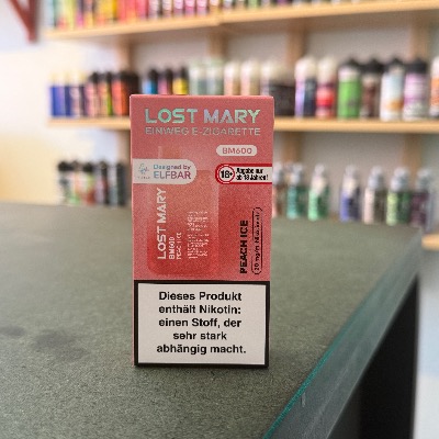 Elf Bar Lost Mary - Pink Lemonade Einweg E-Zigarette in Berlin kaufen. Lost Mary BM 600 Peach Einweg E-Zigarette in Berlin – 600 Züge, 20 mg Nikotin