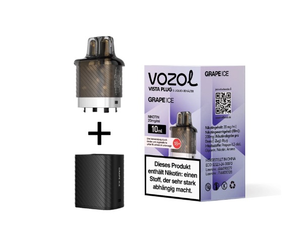 Aroma King Green Apple Einweg E-Zigarette in Berlin kaufen. Vozol Vista Plug Grape Ice Pods 20mg im Vape Shop Charlottenburg kaufen