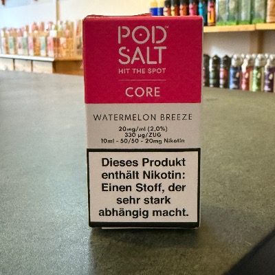 Pod Salt Watermelon Breeze Liquid 20 mg – fruchtig und frisch, erhältlich in Berlin Wilmersdorf